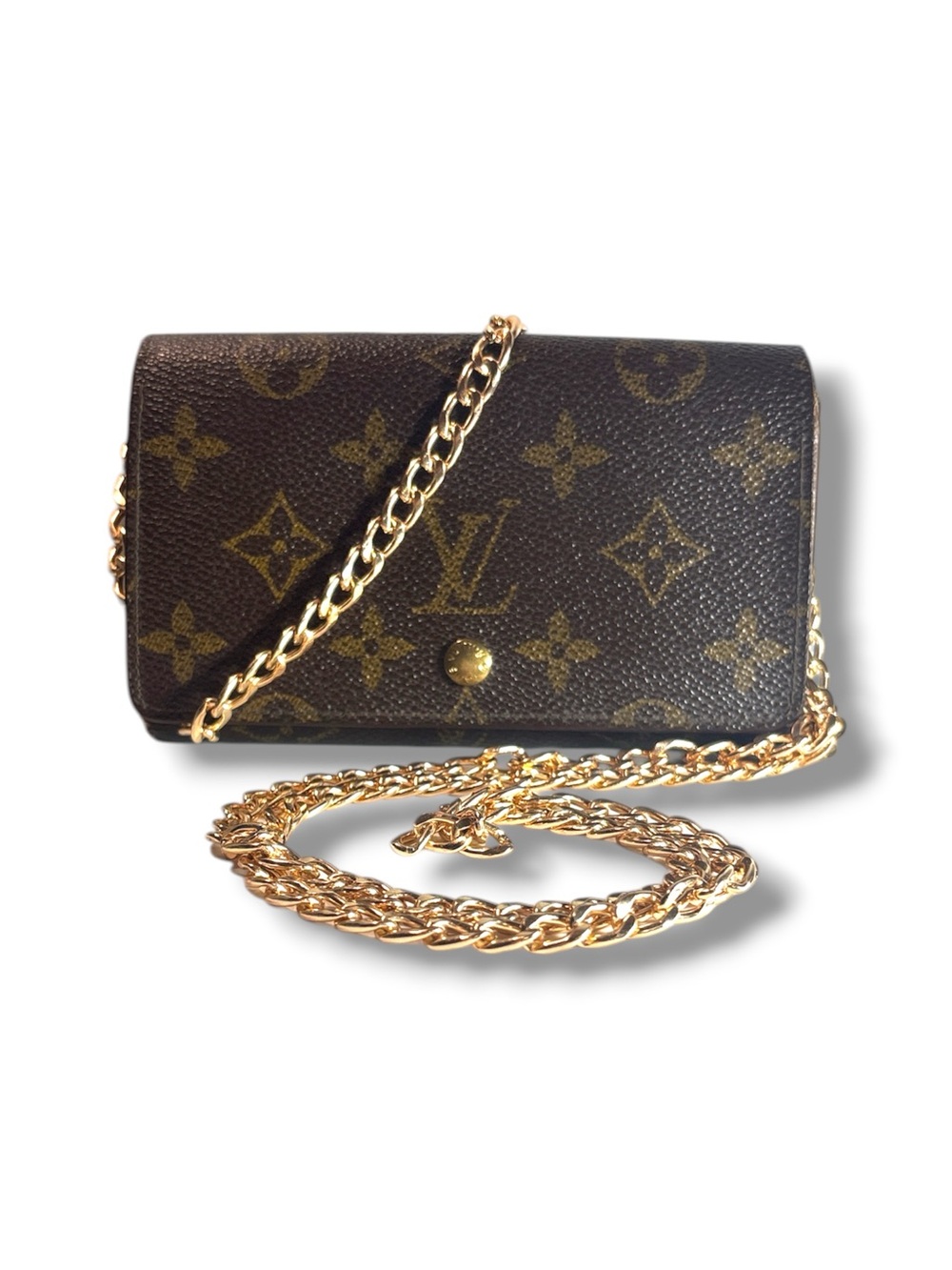 Vintage Louis Vuitton Monogram Tresor Wallet on Chain WOC Crossbody 1993